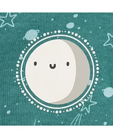 The Peanutshell Neutral Celestial Footed Baby Sleepers for Boys & Girls, 3 Pack