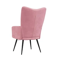Relaxing Chair Pink Velvet