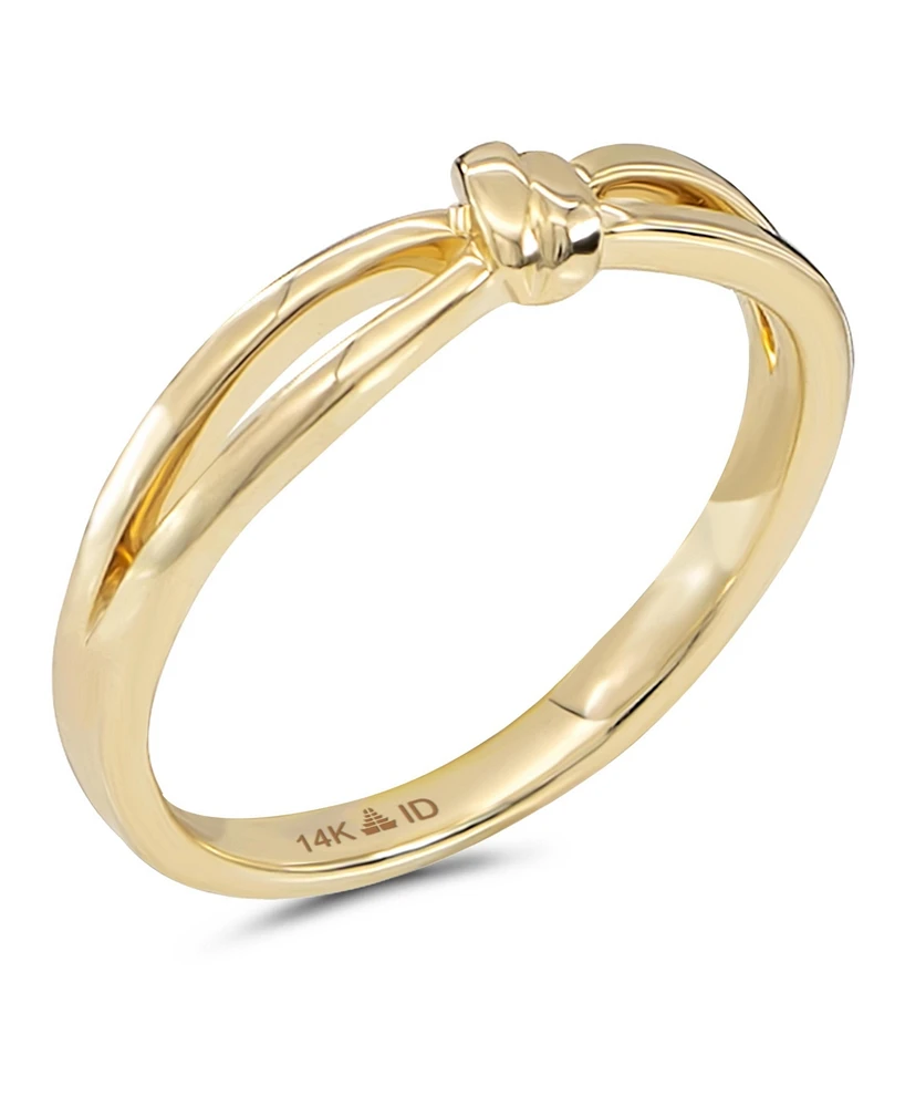Devata Love Knot Ring in 14K Gold, Size 8