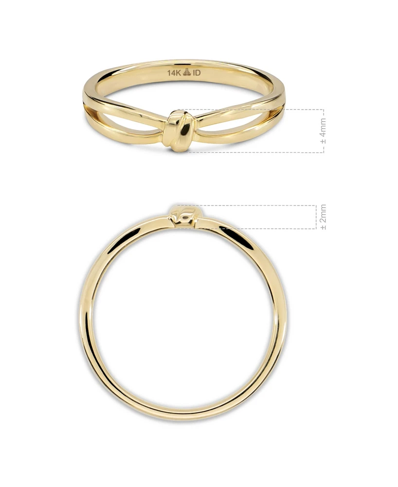 Devata Love Knot Ring in 14K Gold, Size 6