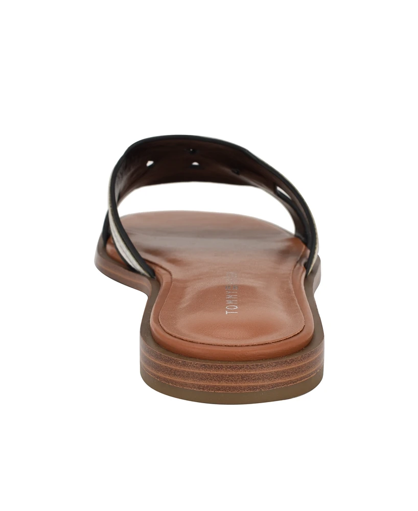 Tommy Hilfiger Women's Tressi Logo Flat Slide Sandals