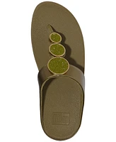 FitFlop Women's Halo Bead-Circle Metallic Toe-Post Sandals