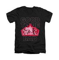Dc Wonder Woman Men's Superhero Girls Comics Good To Be Bad Short Sleeve Adult V Neck Premium Cotton Tee / T-Shirt