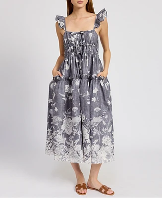 En Saison Women's Sydney Floral-Print Midi Dress