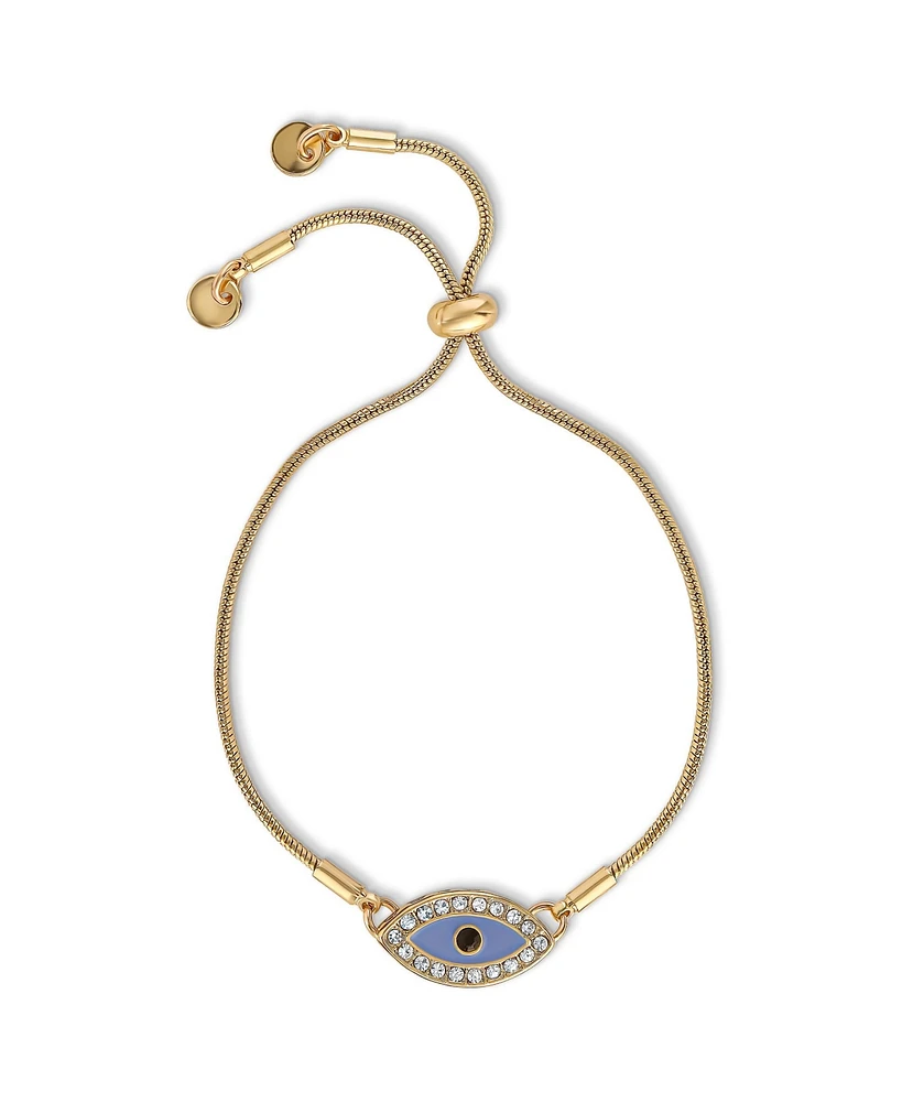 Jessica Simpson Multi-Color Beaded Bracelet Set with Evil Eye Charm - Boho Chic Stackable Bracelets