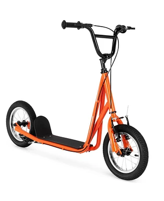Height Adjustable Kid Kick Scooter with 12 Inch Air Filled Wheel