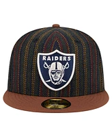 New Era Men's Las Vegas Raiders Vintage Herringbone 59FIFTY Fitted Hat
