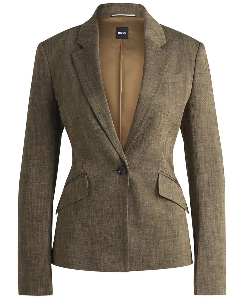 Boss by Hugo Women's Melange Slim-Fit Blazer