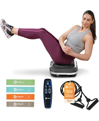 LifePro Vibration Plate – Whole Body Workout Fitness Platform with Loop Bands for Home Training & Exercise Routine