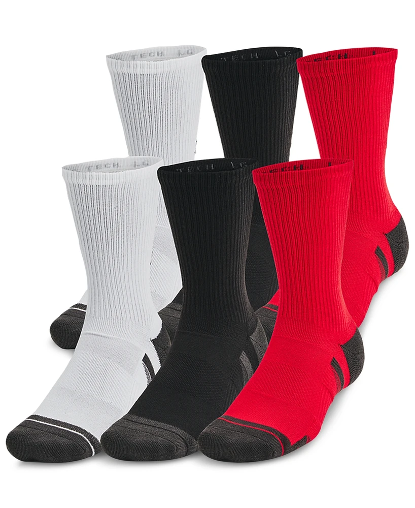 Under Armour Unisex Performance Tech Crew Socks - 6-pack