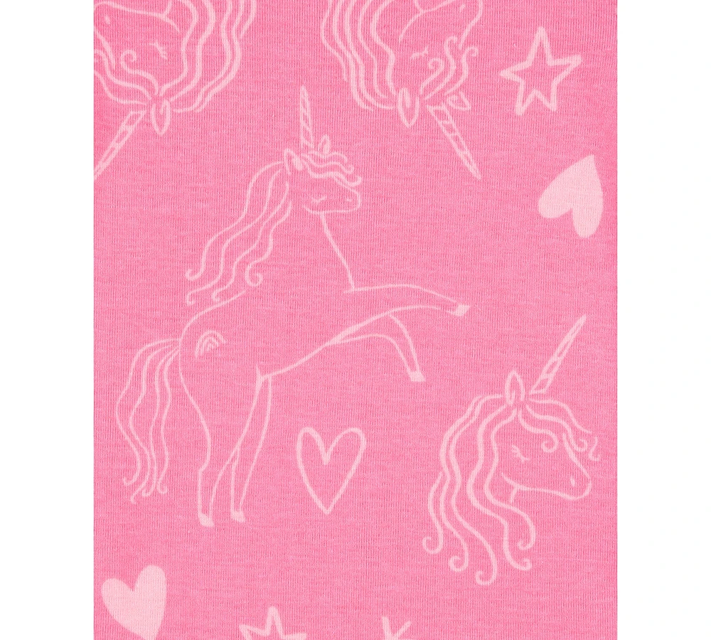 Carter's Toddler Unicorn Cotton Pajamas, 4-Piece Set