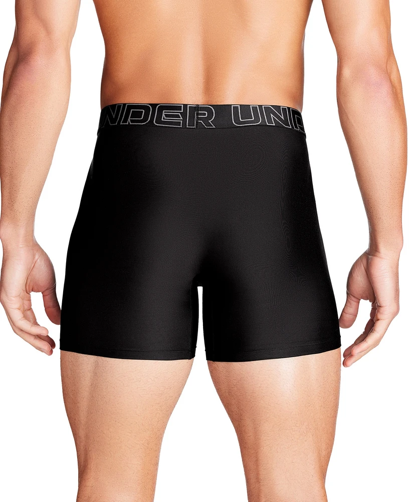 Under Armour Men's 3-Pack Performance Tech Solid 6" Boxer Briefs