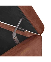 Velvet Storage Ottoman Bench with Tufted Lift-Top, Upholstered Accent for Bedroom or Living Room-The Pop Home