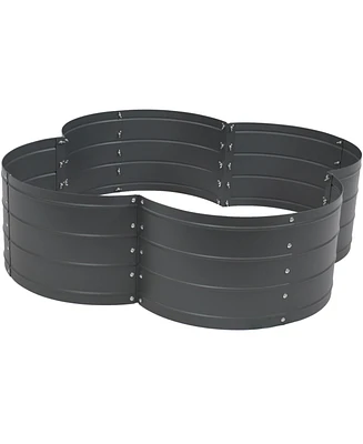 Galvanized Steel 4-Leaf Clover-Shaped Raised Garden Bed