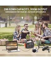 Mondawe 300W Portable Power Station 299.5Wh 2500mAh Solar Generator Power Supply with Ac Outlet