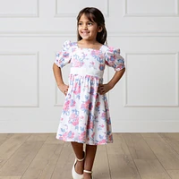 Hope & Henry Toddler Girls Heirloom Short Sleeve Puff Party Dress