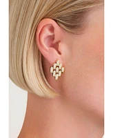 Rosefield Legacy Earrings In 14K Yellow Gold Plated Stainless Steel