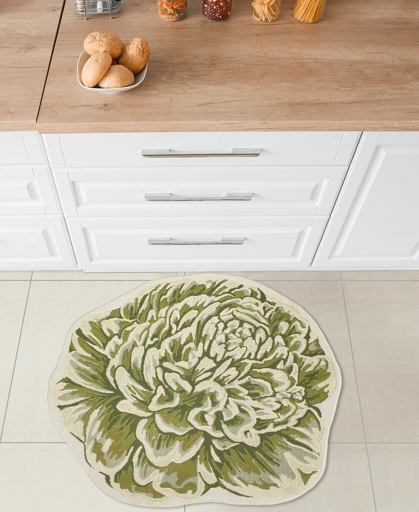 Liora Manne' Esencia Peony 3'3"x3'3" Novelty Area Rug