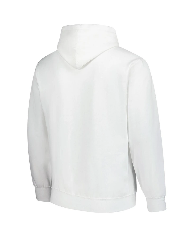 Starter Men's White Detroit Lions Vintage Pullover Hoodie