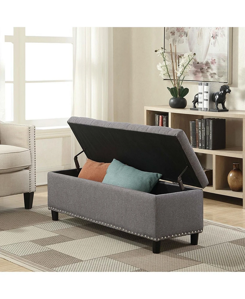 Slickblue Bedroom Storage Ottoman Bench with Footrest for Stylish Organization
