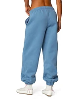 Edikted Womens Bow Bliss Oversized Sweatpants