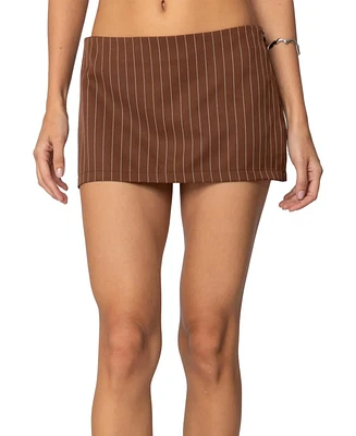 Edikted Womens Jennifer Pinstripe Mini Skort