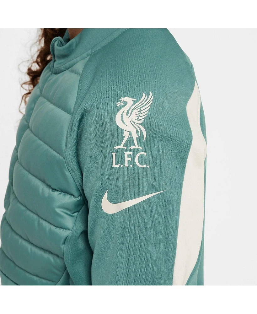 Nike Big Boys and Girls Teal Liverpool 2024/25 Academy Drill Quarter-Zip Top