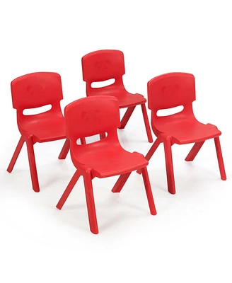Gouun 4-pack Kids Plastic Stackable Classroom Chairs