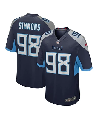 Nike Big Boys and Girls Jeffery Simmons Navy Tennessee Titans Team Game Jersey