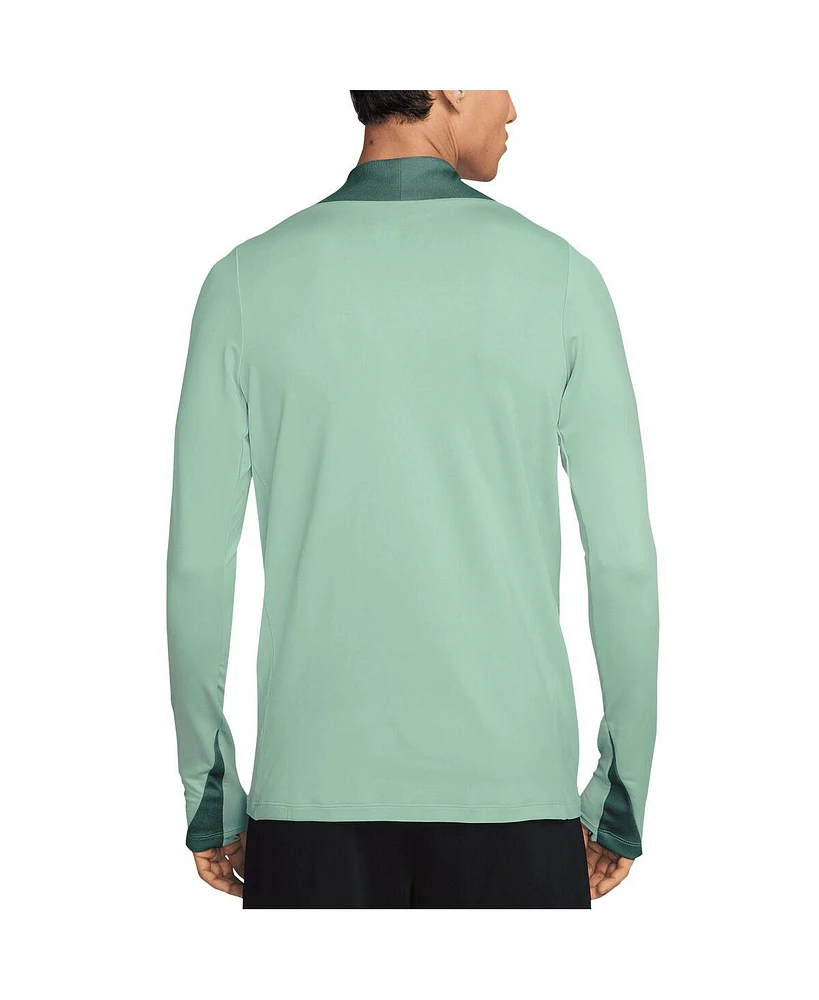 Nike Men's Green Tottenham Hotspur 2024/25 Third Strike Drill Performance Quarter-Zip Pullover Top