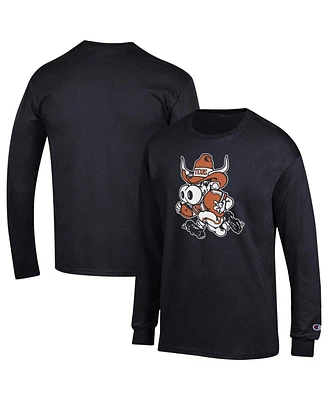 Champion Men's Black Texas Longhorns Bevo Long Sleeve T-Shirt