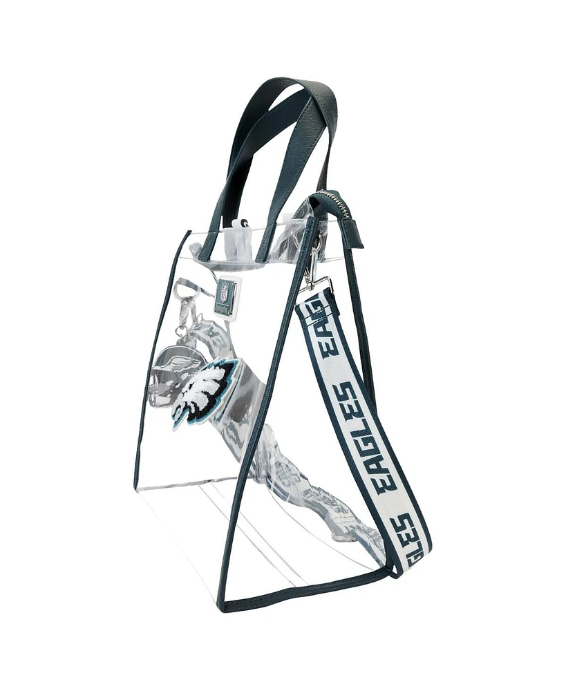 Loungefly Philadelphia Eagles Clear Convertible Backpack Tote Bag