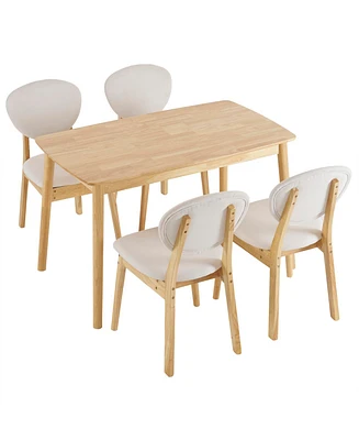 Slickblue Dining Table and Chair Set with 1 Table and 4 Chairs for Stylish and Functional Dining Space