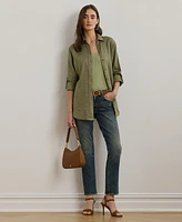 Lauren Ralph Lauren Petite 100% Linen Relaxed-Fit Shirt