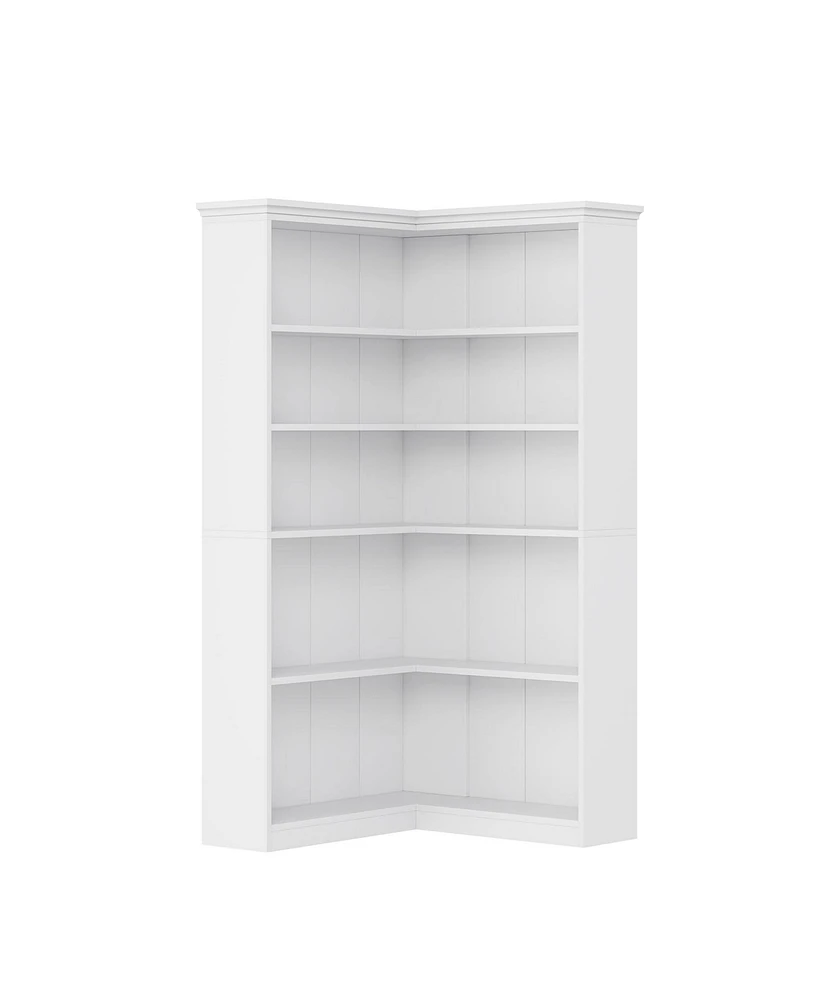 gaomon Corner Bookshelf 72.8in Farmhouse Bookcase Large