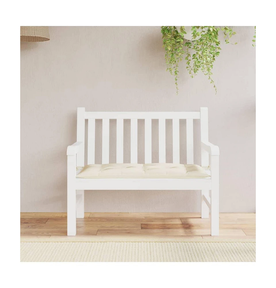 Garden Bench Cushion Cream White 43.3"x19.7"x2.8" Oxford Fabric