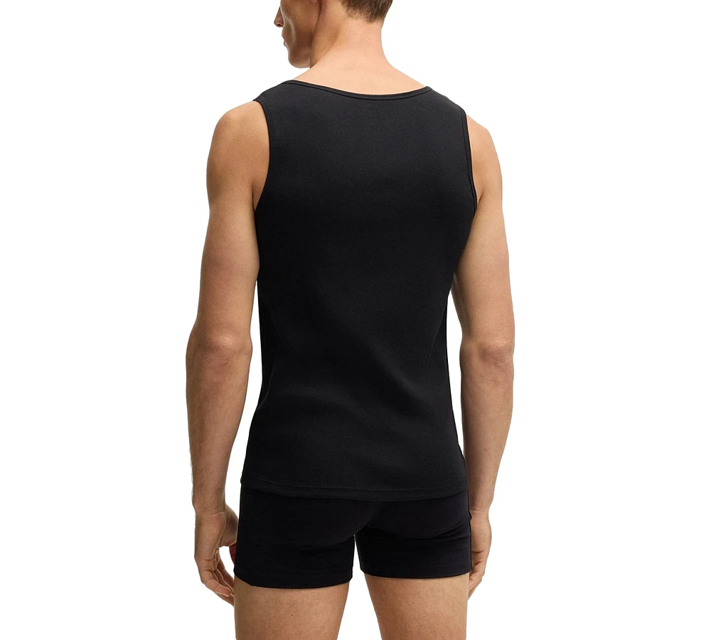 Boss by Hugo Men's 3-Pack Classic Ribbed Tank Tops