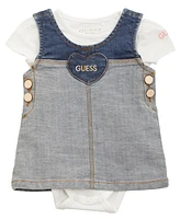Guess Baby Girl 2-Piece Jersey Bodysuit and Denim Skirtall