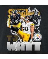 Fanatics Men's T.j. Watt Black Pittsburgh Steelers Notorious Player Graphic T-Shirt