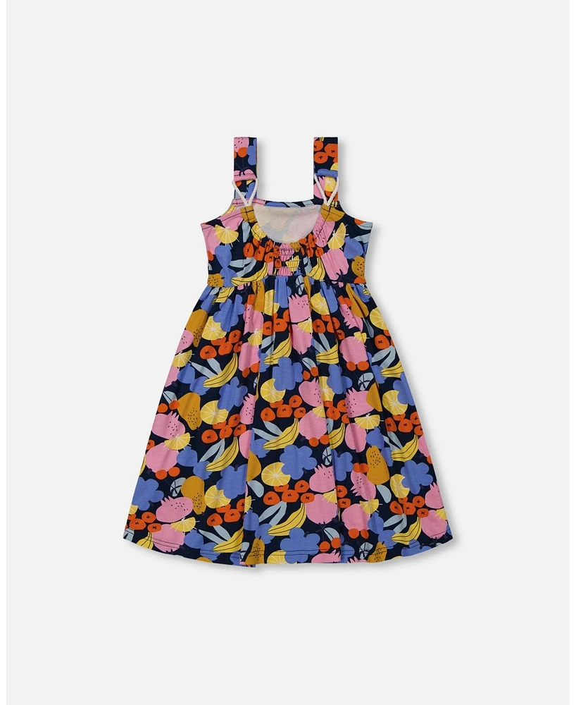 Deux par Big Girls Printed Sleeveless Dress Multicolored