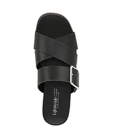 LifeStride Women's Getaway Open Square Toe Platform Slide Sandals