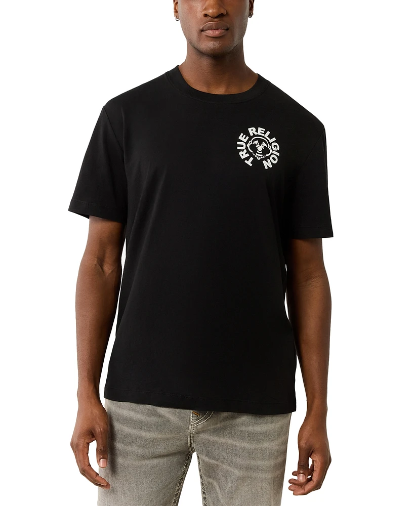 True Religion Men's Short Sleeve Buddha Face T-Shirt