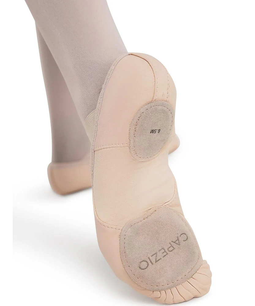Capezio Little Girls Hanami Leather Wide Ballet Shoe