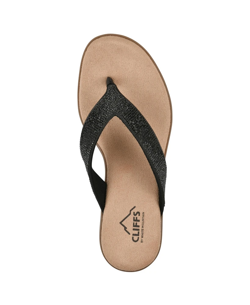 Cliffs by White Mountain Women's Becharm Thong Slip-On Sandals