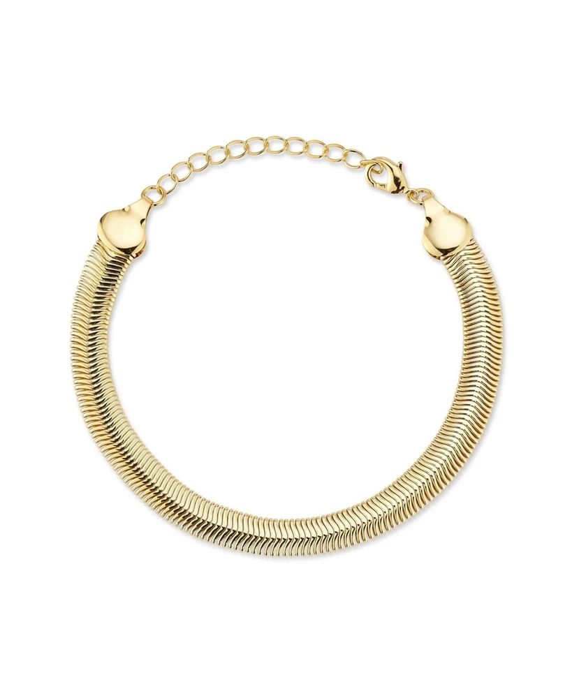 Rachel Zoe Rhodium Plated Snake Chain Bracelet