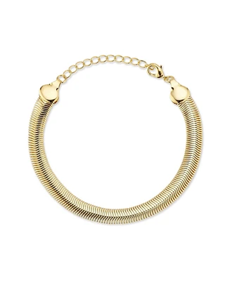 Rachel Zoe Rhodium Plated Snake Chain Bracelet