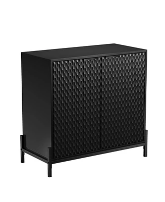 Modern Storage Cabinet with Adjustable Shelves, Accent 2 Doors, Decorative Cabinets for Living Room, Kitchen, Office