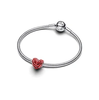 Pandora Sterling Silver Rose Heart Charms