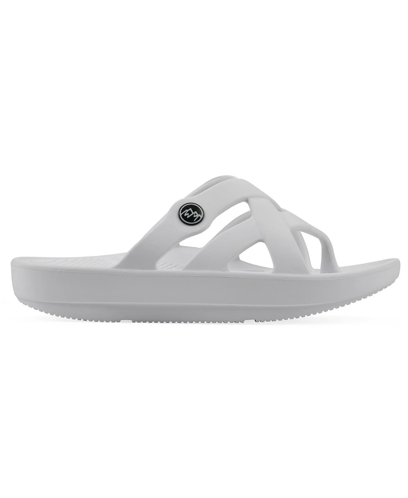 White Mountain Women's Rip Round Toe Flat Sandals