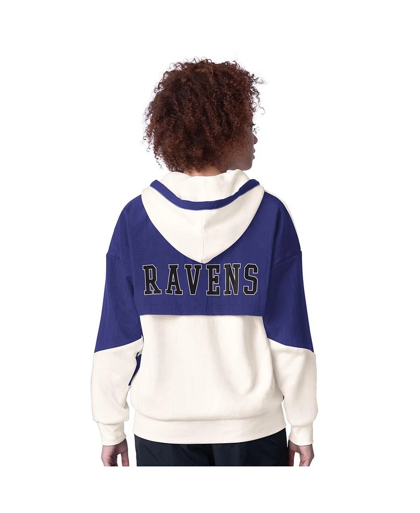 Starter Women's White Baltimore Ravens Scrimmage Full-Zip Hoodie